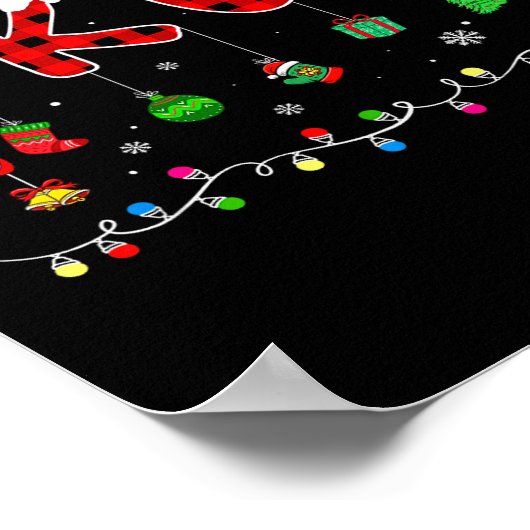 Bruh Funny Christmas Red Plaid Teens Boys Kids Xma Poster (Ecke)