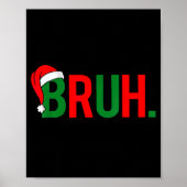 Bruh Funny Christmas Red Plaid Teens Boys Kids Xma Poster (Vorne)