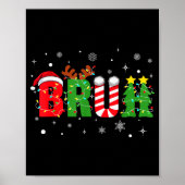 Bruh Funny Christmas Red Plaid Teens Boys Kids Xma Poster (Vorne)