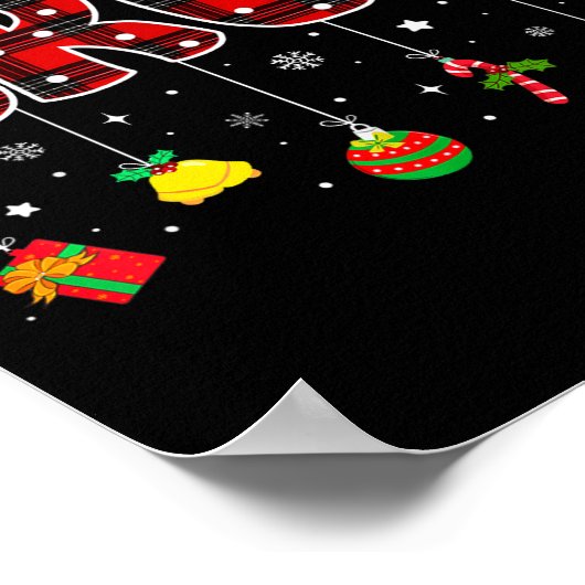 Bruh Funny Christmas Red Plaid Teens Boys Kids Xma Poster (Ecke)