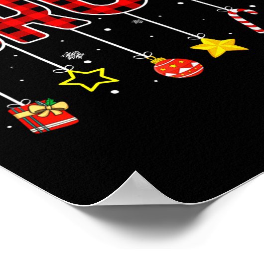 Bruh Funny Christmas Red Plaid Teens Boys Kids Xma Poster (Ecke)