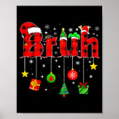 Bruh Funny Christmas Red Plaid Teens Boys Kids Xma Poster (Vorne)