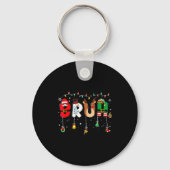 Bruh Funny Christmas Red Plaid Teens Boys Kids Xma Schlüsselanhänger (Vorderseite)