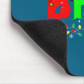 Bruh Funny Christmas Santa Hat Teens Boys Kids Xma Mousepad (Ecke)