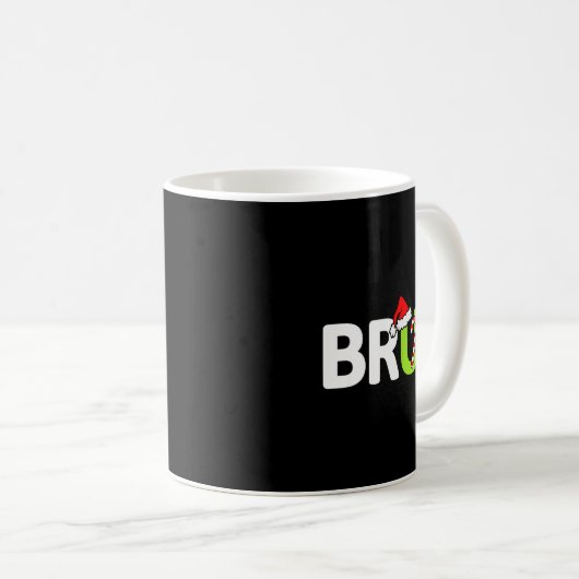 Bruh Funny Christmas Santa Teens Boys Kids Xmas Pa Kaffeetasse (VorderseiteRechts)