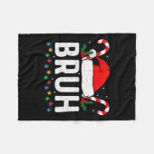Bruh Funny Christmas Teens Boys Kinder Kinder Xmas Fleecedecke (Vorderseite (Horizontal))