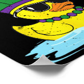 Bruh Funny Duck Mardi Gras Rubber Duck with Jester Poster (Ecke)