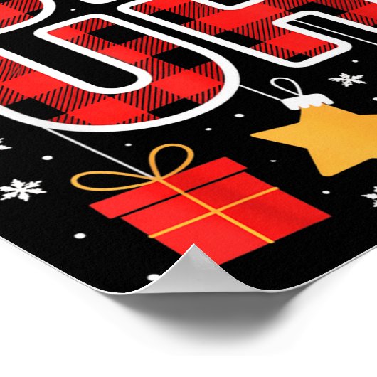 Bruh. Funny Pajama Style Christmas Bruh Poster (Ecke)