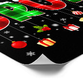 Bruh Funny Plaid Santa Hat Christmas Boy Men Kid G Poster (Ecke)