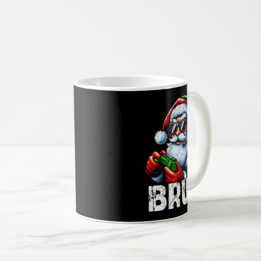 Bruh Funny Santa Gaming Gamer Pjs Christmas Xmas M Kaffeetasse (VorderseiteRechts)