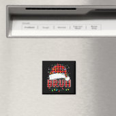 Bruh Funny Santa Hat Lights Christmas Magnet (In Situ (Geschirrspüler))
