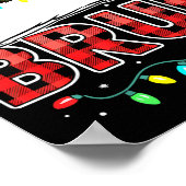 Bruh Funny Santa Hat Lights Christmas Poster (Ecke)