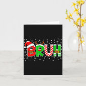 Bruh Funny Saying Bro Teens Boys Kids Christmas Pa Karte (Gelbe Blume)