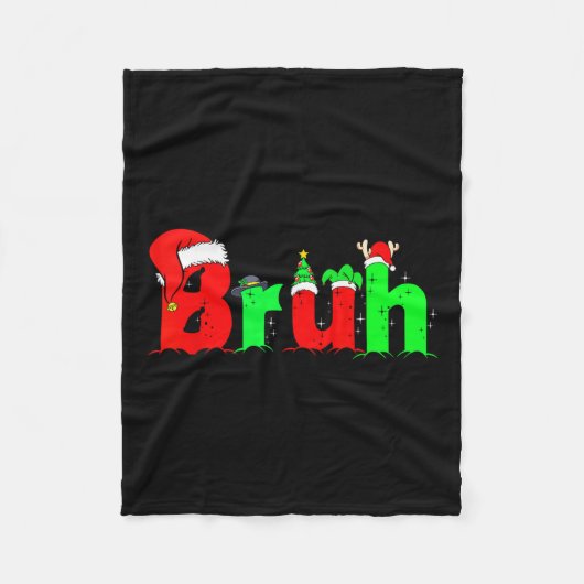 Bruh Funny Sprichwort Bro Teens Boys Kinder Weihna Fleecedecke (Vorderseite)