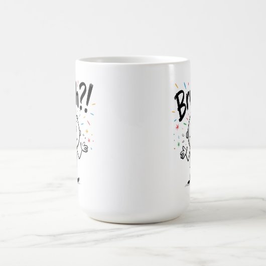 Bruh? Funny Strichmännchen Cartoon Kaffeetasse (Mittel)