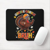 Bruh Funny Thanksgiving Turkey Gobble Football Boy Mousepad (Mit Mouse)