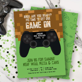 Bruh Game On Pixel Party Einladung Geburtstag