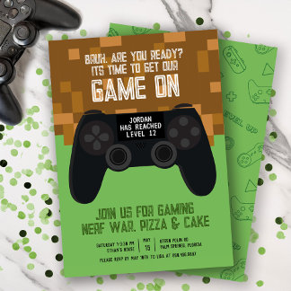 Bruh Game On Pixel Party Einladung Geburtstag