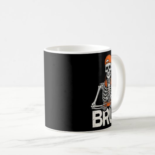 Bruh Gamer Skeleton Halloween Video Game Controlle Kaffeetasse (VorderseiteRechts)