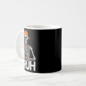 Bruh Gamer Skeleton Halloween Video Game Controlle Kaffeetasse (Vorderseite Links)