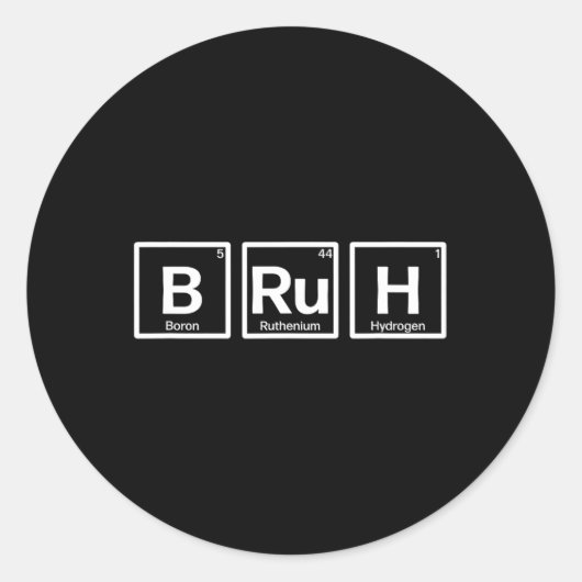 Bruh Gamer Slang Meme Design  Runder Aufkleber (Vorderseite)