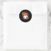 Bruh Geist Frohes Halloween Süßes oder Saures Kürb Runder Aufkleber (Tasche)