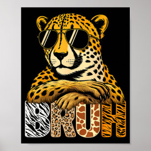 Bruh Gepard Safari-Tiere Wildtier-Zoo-Wärter Junge Poster