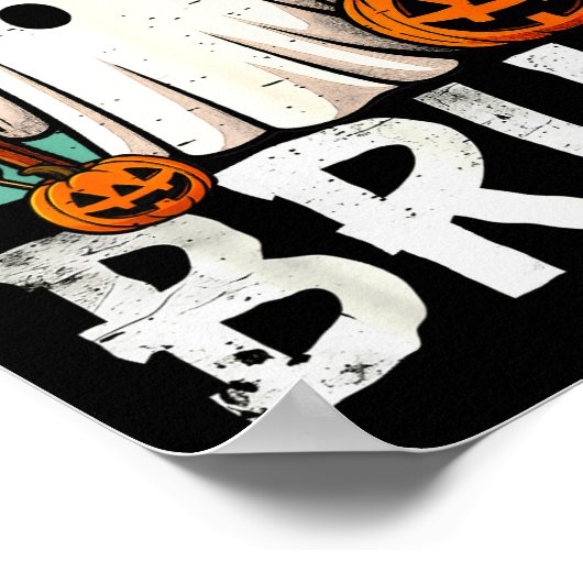 Bruh Ghost Halloween Cute Ghost Trick Or Treat Can Poster (Ecke)