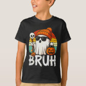 Bruh Ghost Halloween Cute Ghost Trick Or Treat Can T-Shirt (Vorderseite)