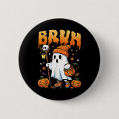 Bruh Ghost Halloween Niedlich Ghost Trick oder Tre Button (Vorderseite)