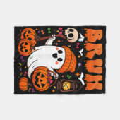Bruh Ghost Halloween Niedlich Ghost Trick oder Tre Fleecedecke (Vorderseite (Horizontal))