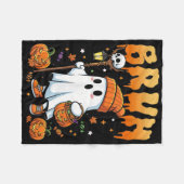 Bruh Ghost Halloween Niedlich Ghost Trick oder Tre Fleecedecke (Vorderseite (Horizontal))