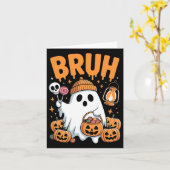 Bruh Ghost Halloween Niedlich Ghost Trick oder Tre Karte (Gelbe Blume)