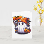 Bruh Ghost Halloween Niedlich Ghost Trick oder Tre Karte (Gelbe Blume)