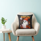 Bruh Ghost Halloween Niedlich Ghost Trick oder Tre Kissen (Stuhl )