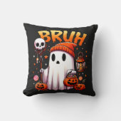 Bruh Ghost Halloween Niedlich Ghost Trick oder Tre Kissen (Vorderseite)