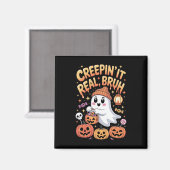 Bruh Ghost Halloween Niedlich Ghost Trick oder Tre Magnet (Vorderseite/Rückseite)