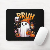 Bruh Ghost Halloween Niedlich Ghost Trick oder Tre Mousepad (Mit Mouse)