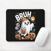 Bruh Ghost Halloween Niedlich Ghost Trick oder Tre Mousepad (Mit Mouse)