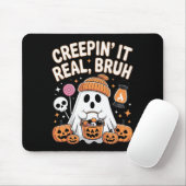 Bruh Ghost Halloween Niedlich Ghost Trick oder Tre Mousepad (Mit Mouse)