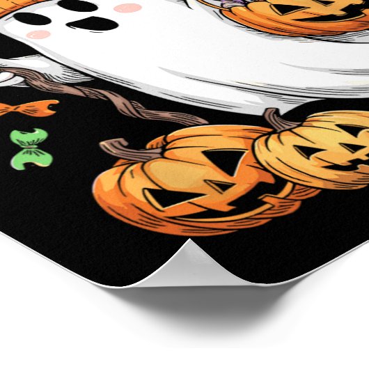 Bruh Ghost Halloween Niedlich Ghost Trick oder Tre Poster (Ecke)