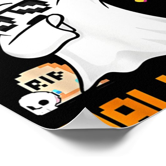 Bruh Ghost Halloween Niedlich Ghost Trick oder Tre Poster (Ecke)