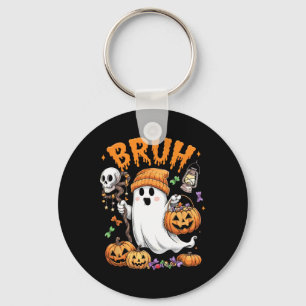 Bruh Ghost Halloween Niedlich Ghost Trick oder Tre Schlüsselanhänger