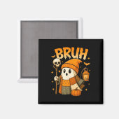 Bruh Ghost Halloween Niedlich Platwork Ghost Trick Magnet (Vorderseite/Rückseite)