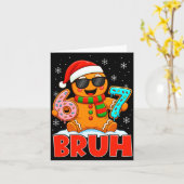 Bruh Gingerbread Six Seven 67 Ice Cream Drip Chris Karte (Gelbe Blume)