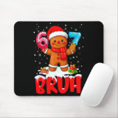 Bruh Gingerbread Six Seven 67 Ice Cream Drip Chris Mousepad (Mit Mouse)