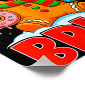 Bruh Gingerbread Six Seven 67 Ice Cream Drip Chris Poster (Ecke)