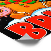 Bruh Gingerbread Six Seven 67 Ice Cream Drip Chris Poster (Ecke)