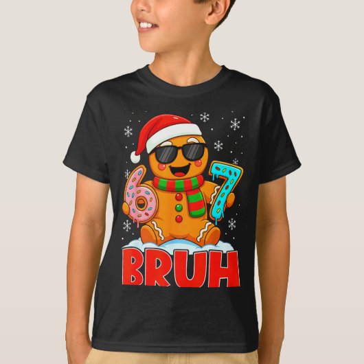 Bruh Gingerbread Six Seven 67 Ice Cream Drip Chris T-Shirt (Vorderseite)