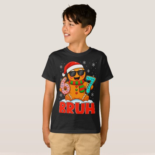 Bruh Gingerbread Six Seven 67 Ice Cream Drip Chris T-Shirt (Vorne ganz)